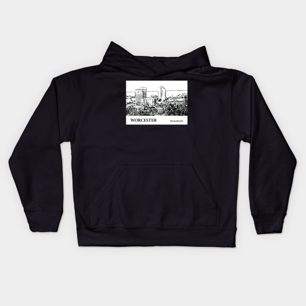 Worcester - Massachusetts Kids Hoodie by Lakeric